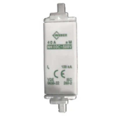 Ασφάλεια μαχαιρωτή NH (BOX) WEBER aM No 000 40A