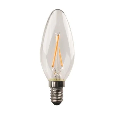 Λάμπα Led E14 κερί Μinion Crossed Filament C37 2.5W 3000K θερμό φως 250lm με διάφανο κάλυμμα
