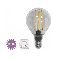 Λάμπα led cog σφαιρική διάφανη Ε14 ισχύος 6W 230V ντιμαριζόμενη 2800k θερμό λευκό φως 720lm