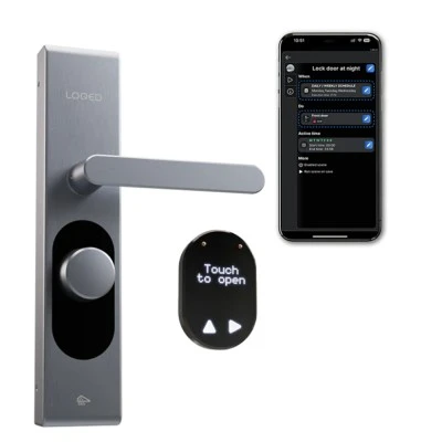 Έξυπνη κλειδαριά χωρίς κλειδί με Bluetooth και Wi-Fi Shelly LOQED Touch Smart Lock Silver Edition ασημί