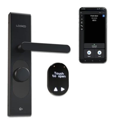 Έξυπνη κλειδαριά χωρίς κλειδί με Bluetooth και Wi-Fi Shelly LOQED Touch Smart Lock Black Edition μαύρη