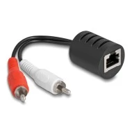 Audio extender DELOCK 87857 2x RCA σε RJ45 έως 50m μαύρο 2τμχ
