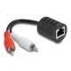 Audio extender DELOCK 87857 2x RCA σε RJ45 έως 50m μαύρο 2τμχ Audio extender DELOCK 87857 2x RCA σε RJ45 έως 50m μαύρο 2τμχ