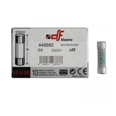 Φυσίγγιο κυλινδρικό πορσελάνης10x38mm 2Α aM Φυσίγγιο κυλινδρικό πορσελάνης10x38mm 2Α aM