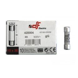 Φυσίγγιο κυλινδρικό πορσελάνης 10x38mm ταχείας καύσεως gG 4A