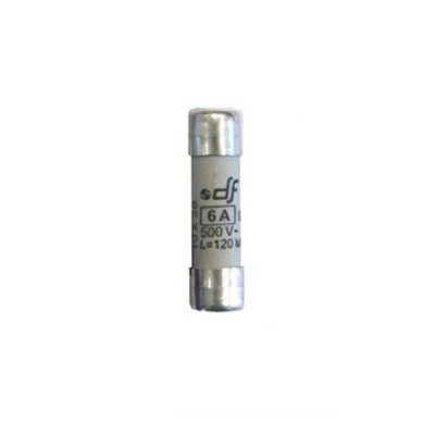 Φυσίγγιο κυλινδρικό πορσελάνης 10x38mm ταχείας καύσεως gG 6A