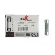 Φυσίγγιο κυλινδρικό πορσελάνης10x38mm 16Α aM Φυσίγγιο κυλινδρικό πορσελάνης10x38mm 16Α aM