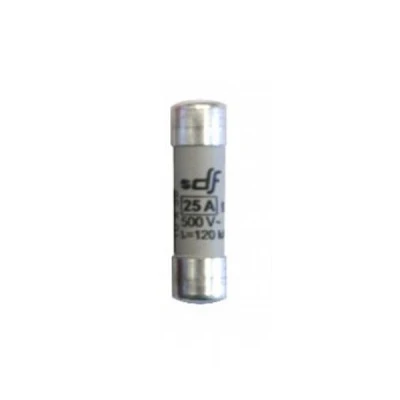 Φυσίγγιο κυλινδρικό πορσελάνης 10x38mm ταχείας καύσεως gG 25A Φυσίγγιο κυλινδρικό πορσελάνης 10x38mm ταχείας καύσεως gG 25A