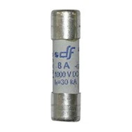 Ασφάλεια κυλινδρική (φυσίγγιο) 10x38mm 8A 1000V DC για φωτοβολταϊκά συστήματα