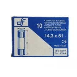 Φυσίγγιο κυλινδρικό πορσελάνης 14x51mm ταχείας καύσεως gG 16A