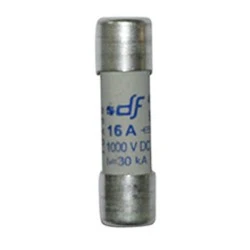 Ασφάλεια κυλινδρική (φυσίγγιο) 10x38mm 16A 900V DC για φωτοβολταϊκά συστήματα