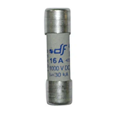 Ασφάλεια κυλινδρική (φυσίγγιο) 10x38mm 10A 1000V DC για φωτοβολταϊκά συστήματα Ασφάλεια κυλινδρική (φυσίγγιο) 10x38mm 10A 1000V DC για φωτοβολταϊκά συστήματα