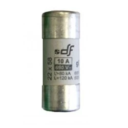 Φυσίγγιο κυλινδρικό πορσελάνης 22x58mm 10Α Gg ταχείας καύσεως