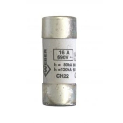 Φυσίγγιο κυλινδρικό πορσελάνης 22x58mm 16Α Gg ταχείας καύσεως