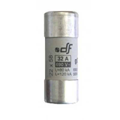 Φυσίγγιο κυλινδρικό πορσελάνης 22x58mm 32Α Gg ταχείας καύσεως Φυσίγγιο κυλινδρικό πορσελάνης 22x58mm 32Α Gg ταχείας καύσεως