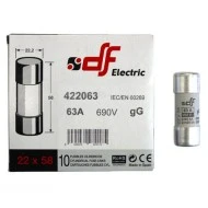Φυσίγγιο κυλινδρικό πορσελάνης 22x58mm 63Α Gg ταχείας καύσεως