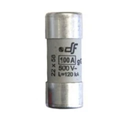 Φυσίγγιο κυλινδρικό πορσελάνης 22x58mm 100Α Gg ταχείας καύσεως