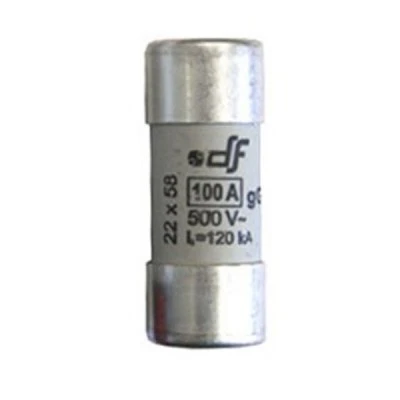 Φυσίγγιο κυλινδρικό πορσελάνης 22x58mm 100Α Gg ταχείας καύσεως