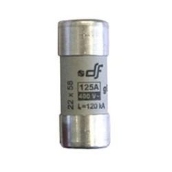 Φυσίγγιο κυλινδρικό πορσελάνης 22x58mm 125Α Gg ταχείας καύσεως