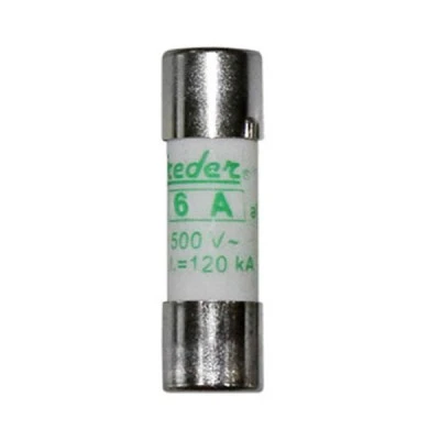 Φυσίγγιο κυλινδρικό Freder 10x38mm 6A aM 500V για φωτοβολταϊκά συστήματα