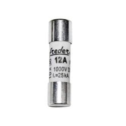 Φυσίγγιο κυλινδρικό Freder 10x38mm 12A 1000 VDC για φωτοβολταϊκά συστήματα