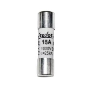 Φυσίγγιο κυλινδρικό Freder 10x38mm 15A 1000 VDC για φωτοβολταϊκά συστήματα