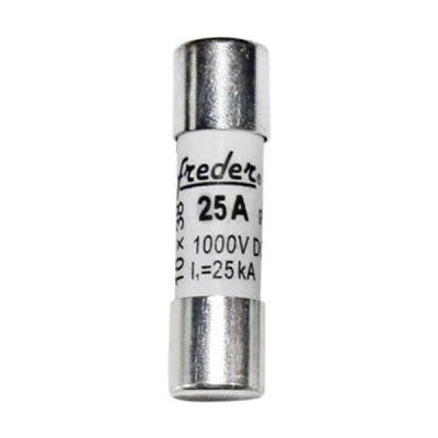 Φυσίγγιο κυλινδρικό 10x38mm 25A 1000VDC Freder για φωτοβολταϊκά συστήματα