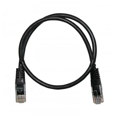 Καλώδιο δικτύου UTP CAT 5e Patch Cord CCA 0.5m ECO σε μαύρο χρώμα