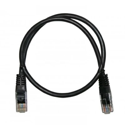 Καλώδιο δικτύου UTP CAT 5e σε μαύρο χρώμα 0.5m Patch Cord CU Professional