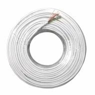 Καλώδιο συναγερμού λευκό 8x0.22mm² 4 ζευγών προέκτασης τηλεφώνου χωρίς θωράκιση