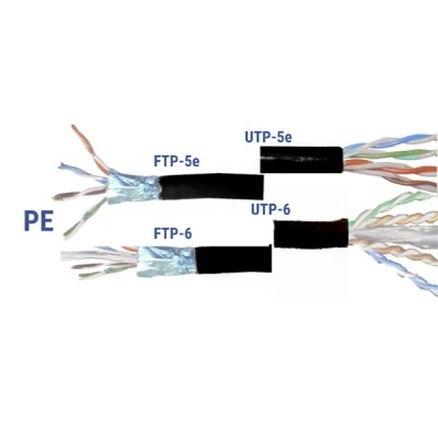 Καλώδιο μεταφοράς δεδομένων-Data FTP 4x2x24AWG (KAT. -5e) ανθυγρό PE χαλκού (CU) σε στροφείο 500m