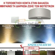 Led φωτιστικό επίτοιχο αντικέ ημικύκλιο διπλής κατεύθυνσης 40W για λάμπα G9 230V στεγανό IP54 Led φωτιστικό επίτοιχο αντικέ ημικύκλιο διπλής κατεύθυνσης 40W για λάμπα G9 230V στεγανό IP54