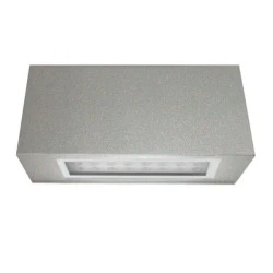 Led φωτιστικό επίτοιχο ορθογώνιο γκρι 1.6W θερμό φως μονής κατεύθυνσης 24led 230V στεγανό IP54