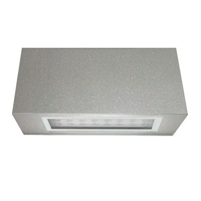 Led φωτιστικό επίτοιχο ορθογώνιο γκρι 1.6W θερμό φως μονής κατεύθυνσης 24led 230V στεγανό IP54