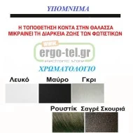 Φωτιστικό φανάρι τετράγωνο σαγρέ σκουριά 22cm αλουμινίου στεγανό IP44 για λάμπα Ε27