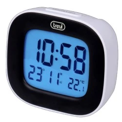 Ψηφιακό ρολόι ξυπνητήρι με snooze λευκό Trevi Sld-3875 ένδειξη θερμοκρασίας & ημερολόγιο