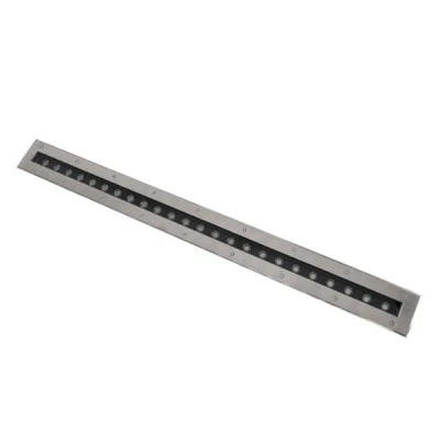 GLOBOSTAR® UNDERGROUND-REMVI 90194 Χωνευτή Μπάρα Φωτισμού Wall Washer LED 24W 2160lm 10° DC 24V Αδιάβροχο IP68 Θερμό Λευκό 2700K Dimmable - Ανοξείδωτο Ατσάλι 304 - Μ100 x Π9 x Υ7.2cm / Q98.2 x 7.6cm - 3 Χρόνια Εγγύηση