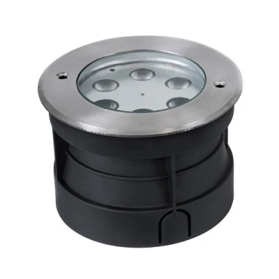 GLOBOSTAR® UNDERWATER-YUNI 90417 Υποβρύχιο Χωνευτό Σποτ για Σιντριβάνια/Πισίνες LED 6W 540lm 30° DC 24V Αδιάβροχο IP68 Θερμό Λευκό 2700K Dimmable - Ανοξείδωτο Ατσάλι 304 - Φ15 x Υ10cm - 3 Χρόνια Εγγύηση