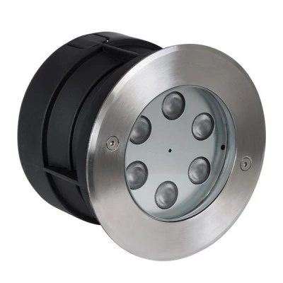 GLOBOSTAR® UNDERWATER-YUNI 90417 Υποβρύχιο Χωνευτό Σποτ για Σιντριβάνια/Πισίνες LED 6W 540lm 30° DC 24V Αδιάβροχο IP68 Θερμό Λευκό 2700K Dimmable - Ανοξείδωτο Ατσάλι 304 - Φ15 x Υ10cm - 3 Χρόνια Εγγύηση