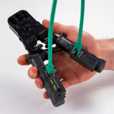 Εργαλείο πτύχωσης DELOCK 90511 με απογυμνωτή & tester 8P/6P/6P DEC/4P & μηχανισμό κλειδώματος