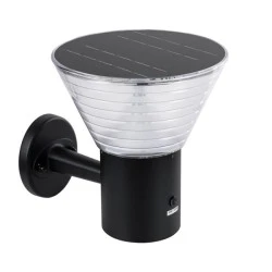 Φωτιστικό ηλιακό επίτοιχο LED 10W 330lm 120° με αισθητήρα ημέρας-νύχτας IP65 ψυχρό λευκό 6000K  γκρι ανθρακί  Μ23 x Π30 x Υ25cm