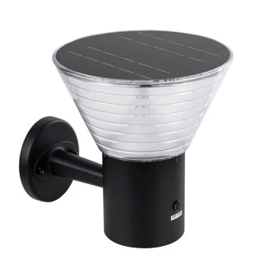 Φωτιστικό ηλιακό επίτοιχο LED 10W 330lm 120° με αισθητήρα ημέρας-νύχτας IP65 ψυχρό λευκό 6000K γκρι ανθρακί Μ23 x Π30 x Υ25cm GloboStar® VEGGIE 90530 Αυτόνομο Ηλιακό Φωτιστικό Κήπου - Απλίκα Αρχιτεκτονικού Φωτισμού Εξωτερικού Χώρου LED 10W 330lm 120° με Ενσωματωμένο Φωτοβολταϊκό Panel 6V 2W & Επαναφορτιζόμενη Μπαταρία Li-ion 3.2V 1800mAh με Αισθητήρα Ημέρας-Νύχτας - Αδιάβροχ
