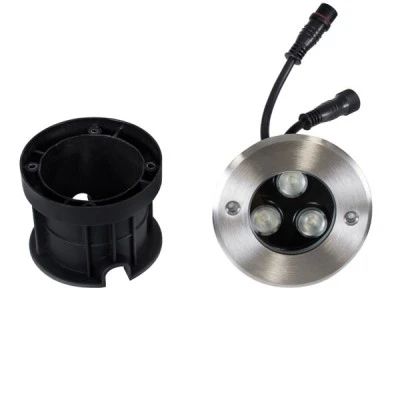 GloboStar® UNDERWATER-JULIA 90564 Υποβρύχιο Χωνευτό Φωτιστικό Σποτ Ειδικό για Σιντριβάνια LED 3W 255lm 15° DC 24V Αδιάβροχο IP68 Φ10 x Υ7.5cm RGBW DMX512 - Ανοξείδωτο Ατσάλι - 3 Years Warranty