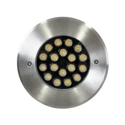 Φωτιστικό UNDERGROUND-SINA χωνευτό σποτ δαπέδου LED 4500Κ 18W 1710lm 15° DC 24V IP68 Φ20xΥ11cm ανοξείδωτο ατσάλι