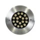 GloboStar® UNDERGROUND-SINA 90572 Χωνευτό Φωτιστικό Σποτ Δαπέδου LED 18W 1710lm 15° DC 24V Αδιάβροχο IP68 Φ20 x Υ11cm Φυσικό Λευκό 4500K - Ανοξείδωτο Ατσάλι - 3 Χρόνια Εγγύηση