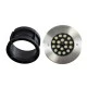 GloboStar® UNDERGROUND-SINA 90572 Χωνευτό Φωτιστικό Σποτ Δαπέδου LED 18W 1710lm 15° DC 24V Αδιάβροχο IP68 Φ20 x Υ11cm Φυσικό Λευκό 4500K - Ανοξείδωτο Ατσάλι - 3 Χρόνια Εγγύηση