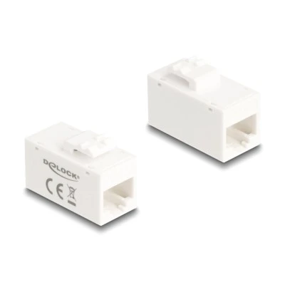 DELOCK Keystone module RJ45 90639, θηλυκό σε θηλυκό, Cat 6A UTP, λευκό