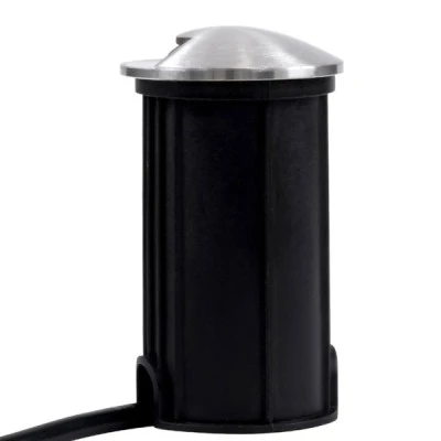 GloboStar® UNDERGROUND-RENA 90660 Χωνευτό Φωτιστικό Σποτ Δαπέδου One Sided LED 1W 110lm 30° DC 24V Αδιάβροχο IP68 Φ5 x Υ9cm Θερμό Λευκό 3000K - Ανοξείδωτο Ατσάλι - 3 Χρόνια Εγγύηση