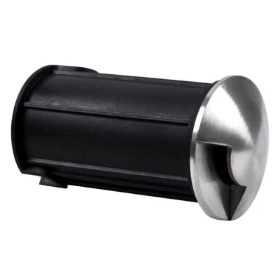GloboStar® UNDERGROUND-RENA 90660 Χωνευτό Φωτιστικό Σποτ Δαπέδου One Sided LED 1W 110lm 30° DC 24V Αδιάβροχο IP68 Φ5 x Υ9cm Θερμό Λευκό 3000K - Ανοξείδωτο Ατσάλι - 3 Χρόνια Εγγύηση