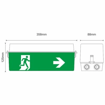 Φωτιστικό ασφαλείας αυτοελεγχόμενο Olympia BAU LIGHT GR-750/ST/HP/LL συνεχούς λειτουργίας IP54